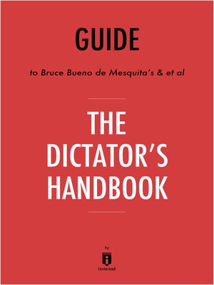 cover image of Guide to Bruce Bueno de Mesquita's & et al The Dictator's Handbook by Instaread